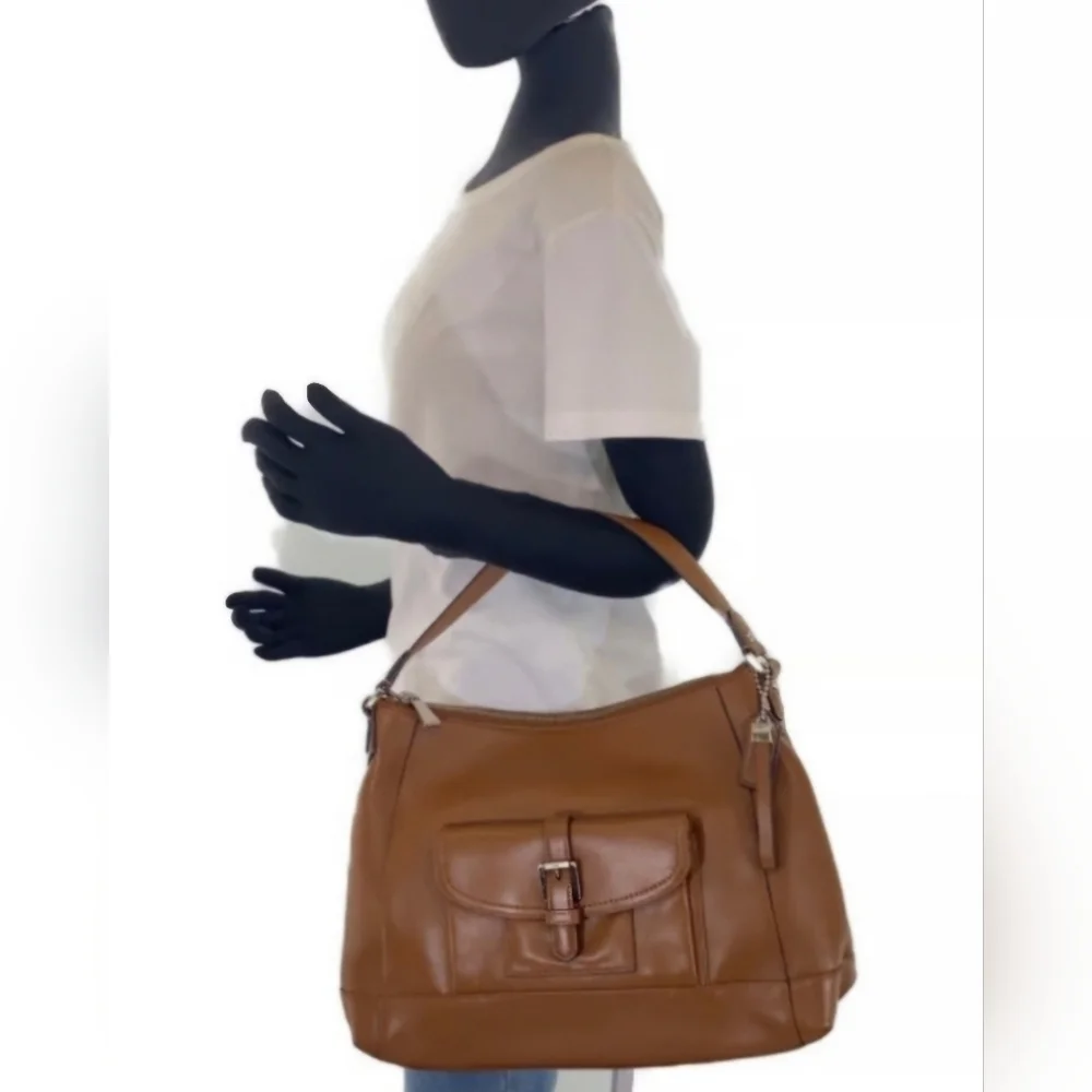Coach F29881 Charlie Leather Hobo Shoulder Bag – Brown